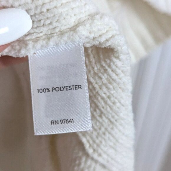 J. Jill | Cream Cable Knit Chenille Sweater Size Petite Small - Picture 6 of 7